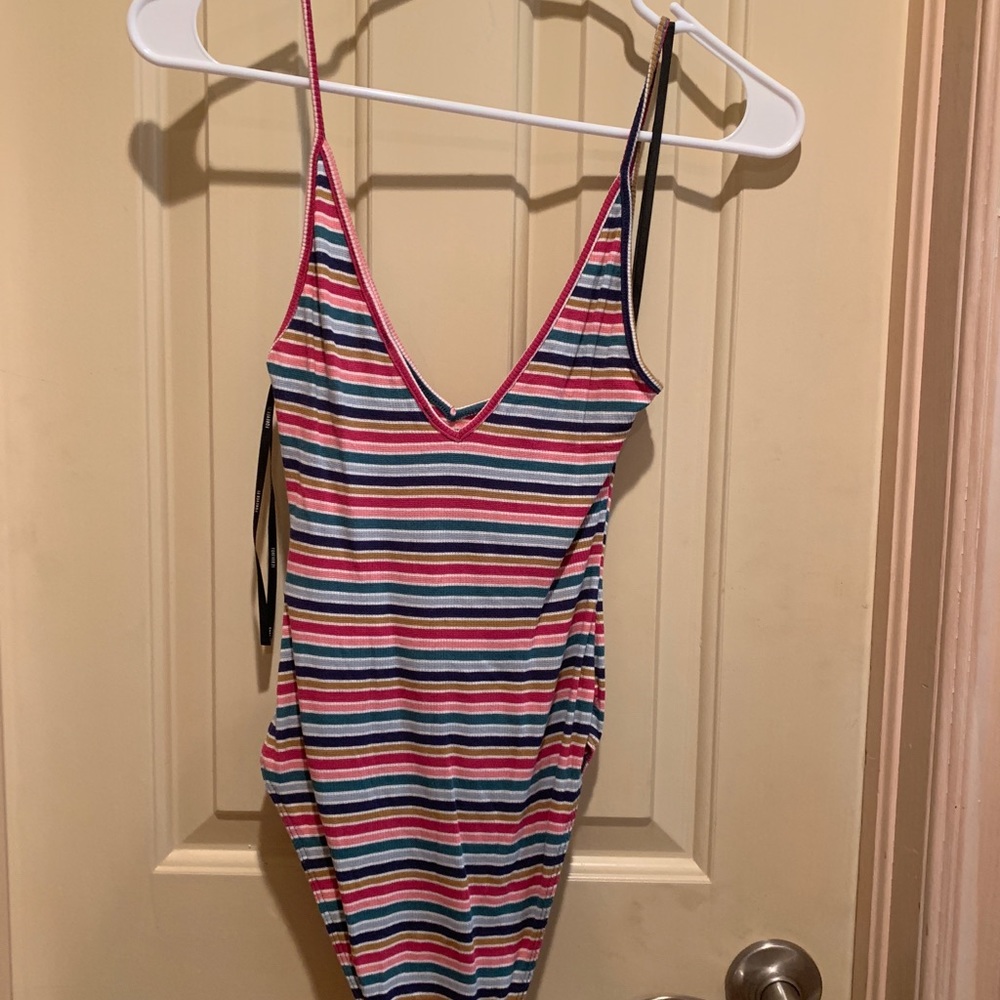 Striped bodysuit